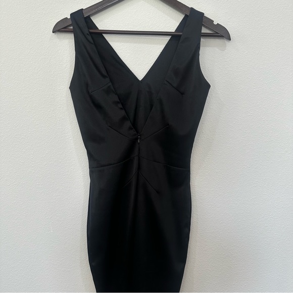 D&G Dolce & Gabbana Satin Black Backless Midi Dress - Picture 5 of 7